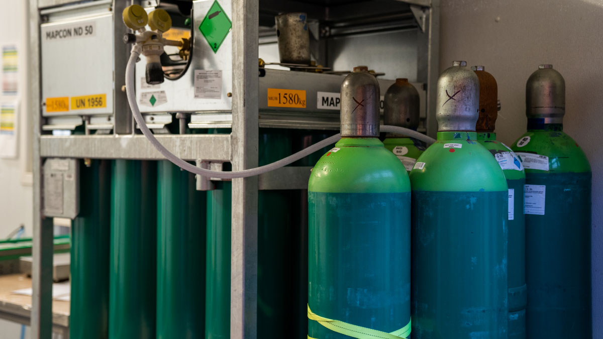 Mapcon pakkegass, gassflasker,